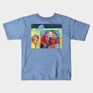 abstract in red, yellow and blue Kids T-Shirt